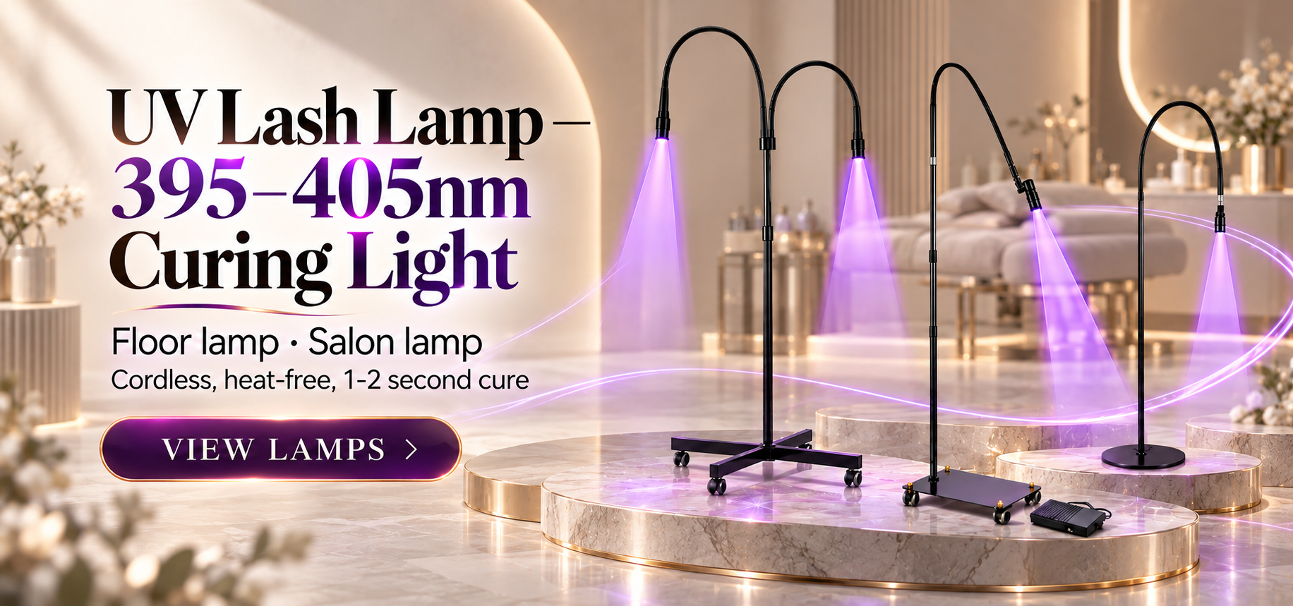 395-405nm UV Lash Lamp Curing Light